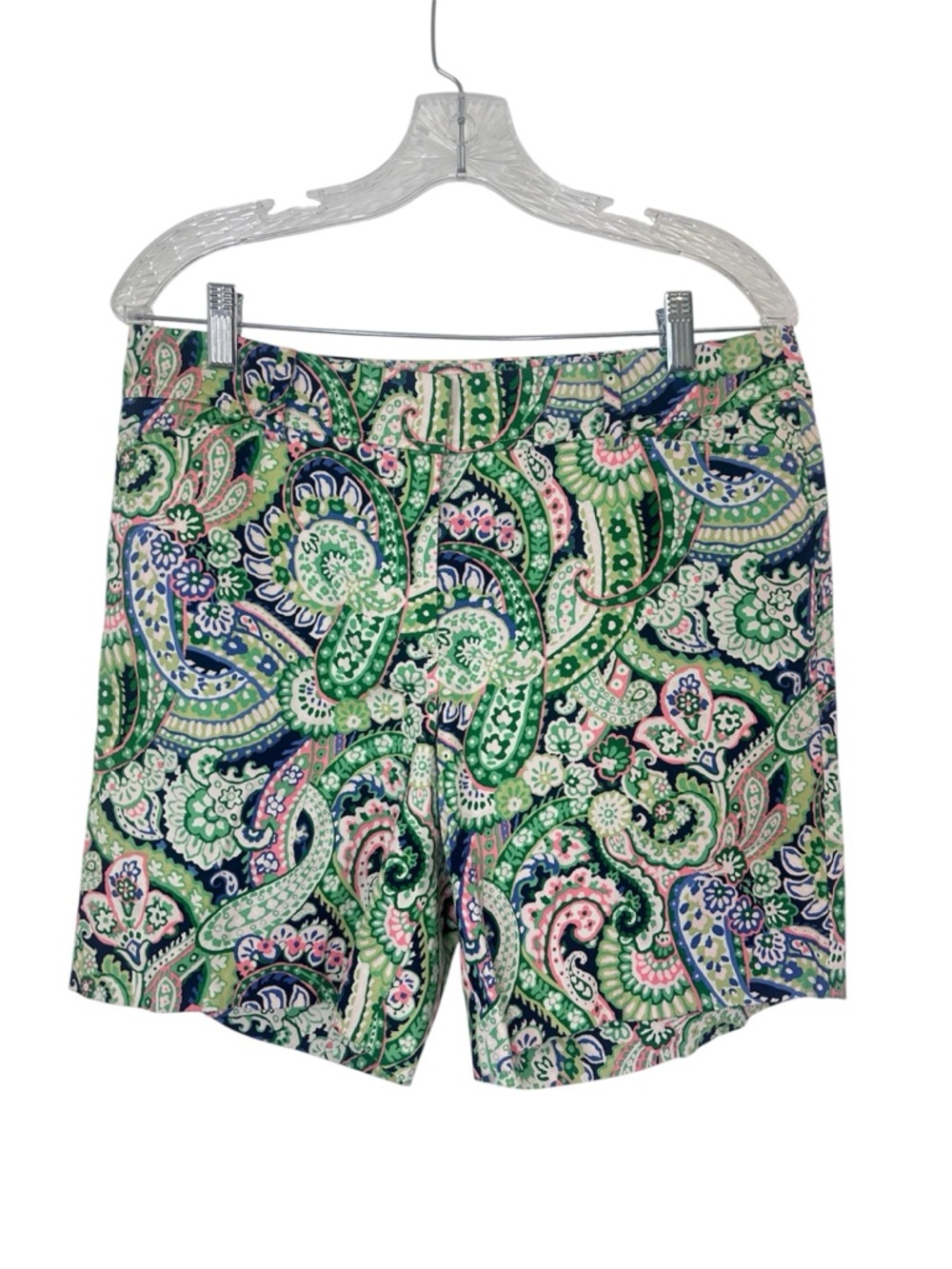 NWT Talbots Perfect Short  Watercolor Paisley Pockets Zip Front Sz 6NWOT